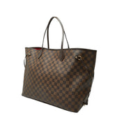 ルイ ヴィトン ダミエ ネヴァーフルGM トートバッグ N51106 ブラウン PVC レザー レディース LOUIS VUITTON 【中古】